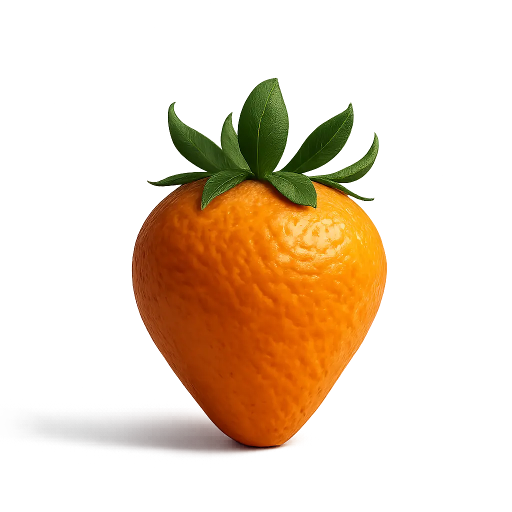 Erdbeere mit Orangen-Haut